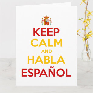 Carte Calme et Habla Español
