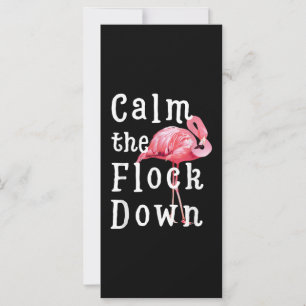 Carte Calme La Fille Flamant rose En Flocon Flamant ros