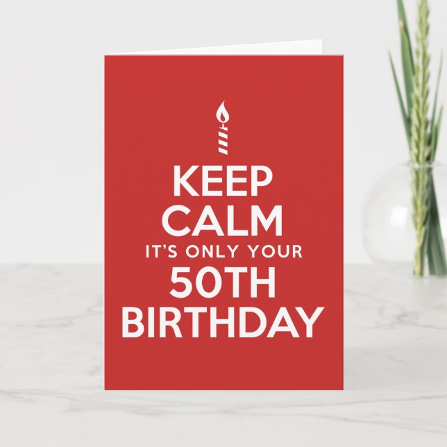 Carte Calme seulement 50e anniversaire (vierge à l'intér (Devant)