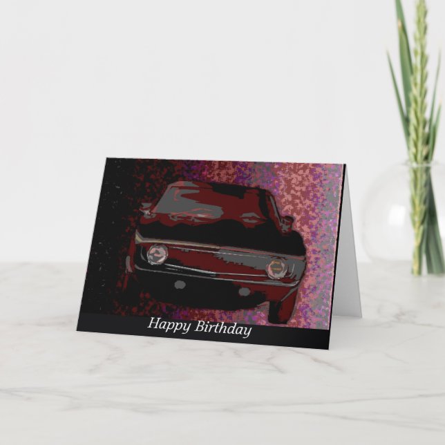 Carte Camaro 1969, Joyeux anniversaire (Devant)