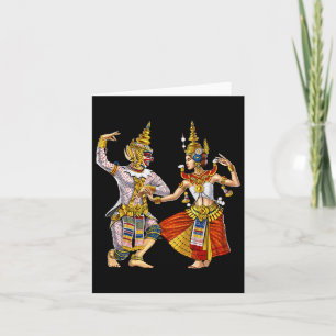 Carte Cambodge Khmer traditionnelle danse Apsara Cambodg