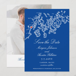 Carte Camden Maine Élégant Mariage de la Marine