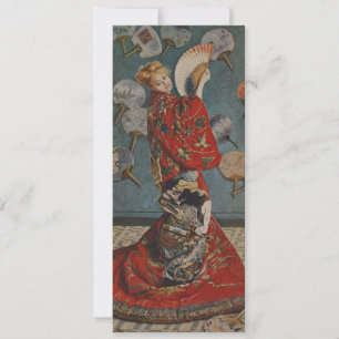 Carte Camille Monet en costume japonais par Claude Monet