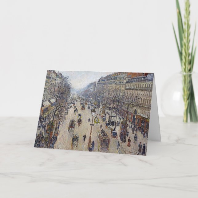 Carte Camille Pissarro - Boulevard Montmartre, matin (Devant)