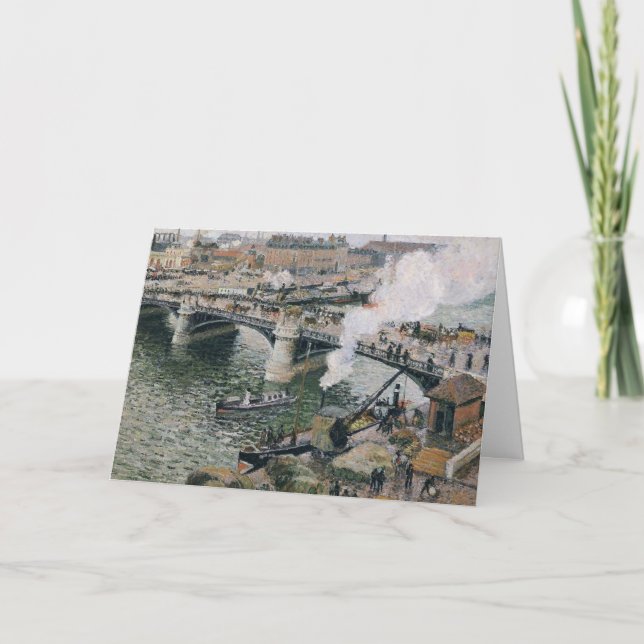 Carte Camille Pissarro Pont Boieldieu à Rouen Peinture (Devant)