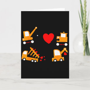 Carte Camion à benne de construction Saint-Valentin de l
