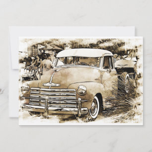 Carte Camion Chevrolet classique des années 50