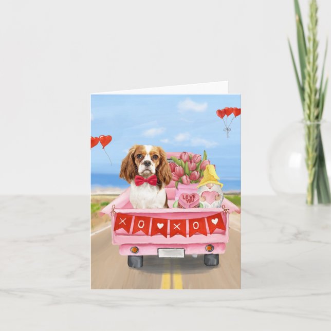 Carte Camion de la Saint-Valentin Cœurs de Cavalier King (Devant)