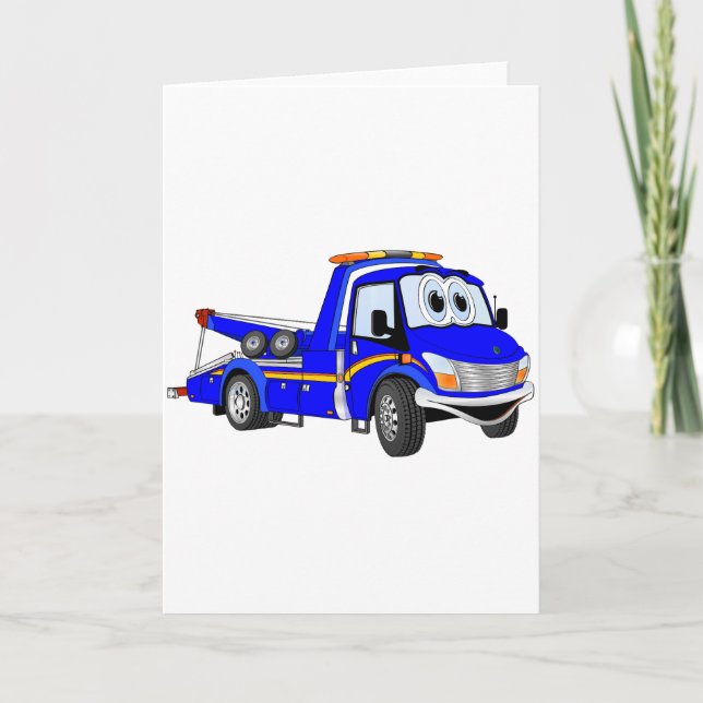 Carte Camion de remorquage de cartons bleus (Devant)