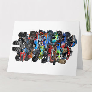 Carte Camion monstre de dessin animé