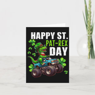 Carte Camion Monstre T-rex Jour de St Patrick