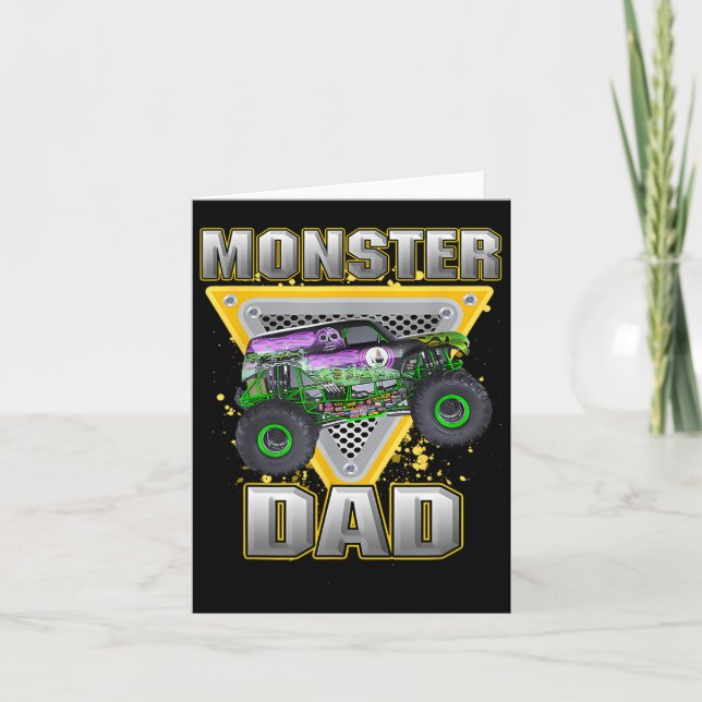 Carte Camion Papa Fête des pères Monster Camion Sont Ma  (Devant)