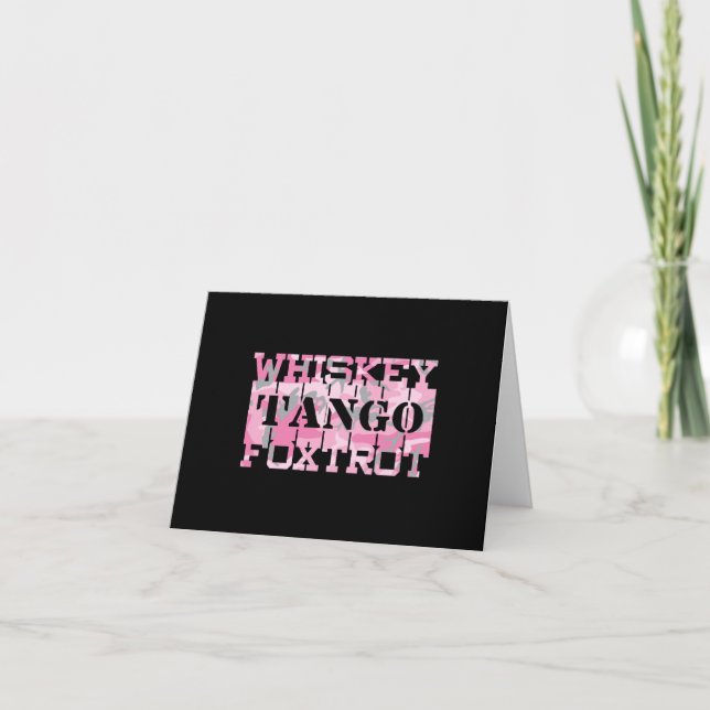 Carte Camion rose Foxtrot Tango Whiskey Militaire (Devant)