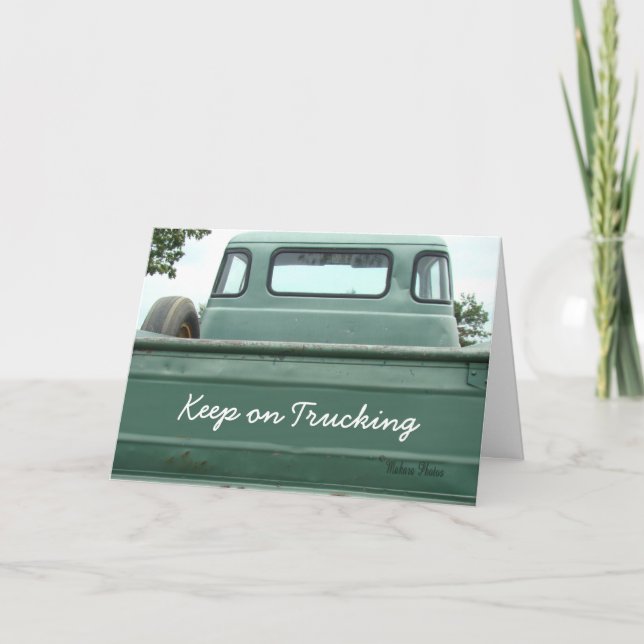 Carte Camionnette vintage 2 - personnaliser (Devant)