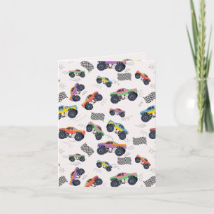 Carte Camions Monster Colorés Racing Enfants Motif