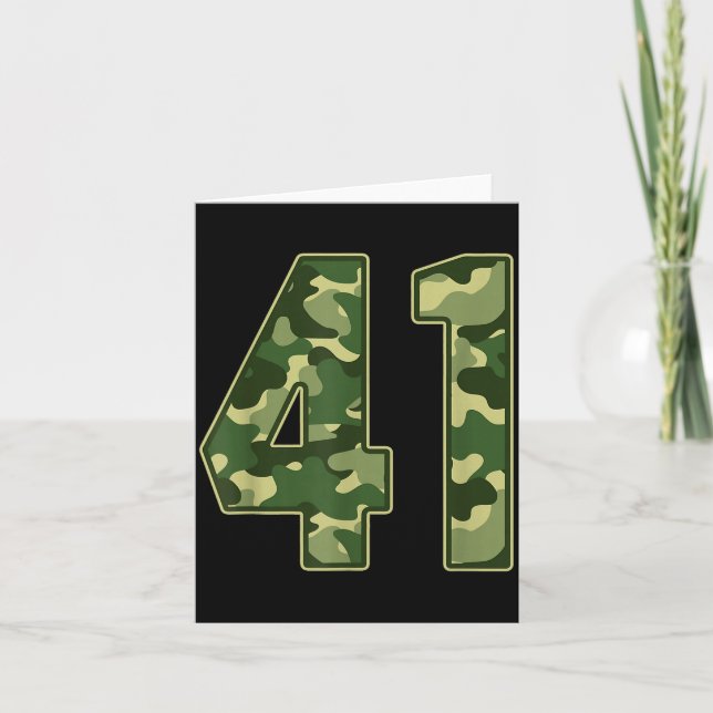 Carte Camo #41 Jersey Number 41 Uniform Fan Favorite Pla (Devant)