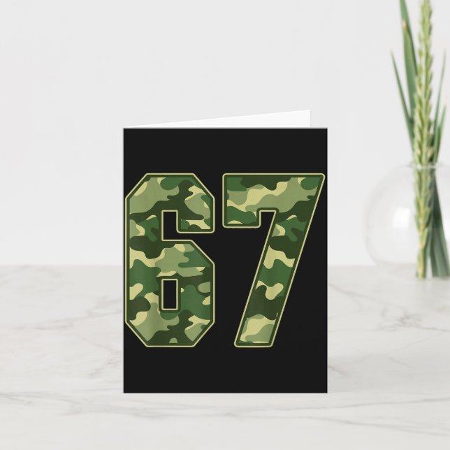 Carte Camo #67 Jersey Number 67 Uniform Fan Favorite Pla (Devant)