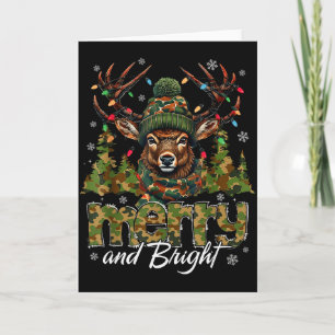 Carte Camo Noël Joyeux Et Lumineux Cerf Chasse Chasseur