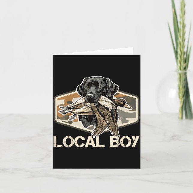 Carte Camo Southern Local Boy Duck Hunting Black Lab Out (Devant)