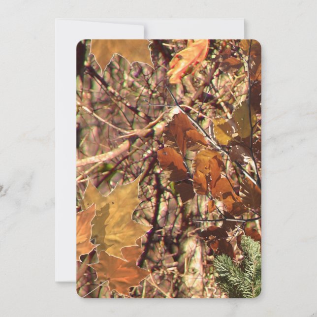 Carte Camouflage de la forêt de chasseurs Personnaliser (Devant)