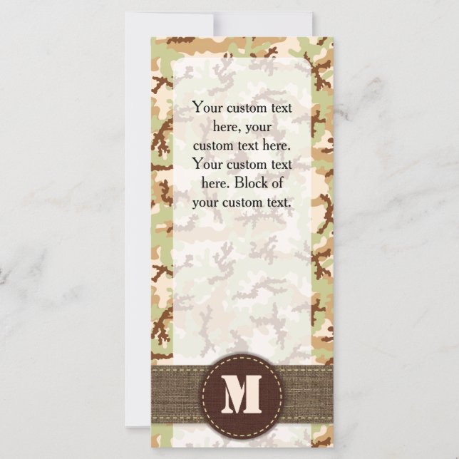 Carte Camouflage du désert (Devant)