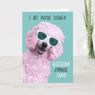 Carte Camp d'été Pink Poodle Rocking it Card