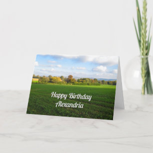 Carte Campagne d'automne - Anniversaire personnalisé