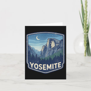 Carte campagne de camping vintage dans le parc national 