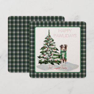 Carte Campbell habillé Tartan moderne Happy Pawlidays Ch