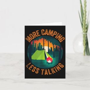 Carte Campement drôle sarcastique plus de camping moins