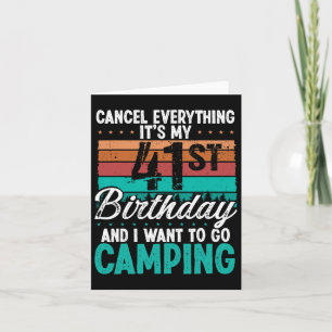 Carte Camper 41 Ans Anniversaire Pour Hommes Camp Montag