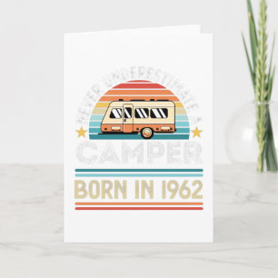 Carte Camper né 1962 60e anniversaire camping cadeau