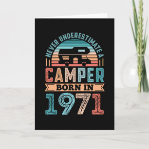 Carte Camper né en 1971 50e anniversaire Cadeau RV Campi