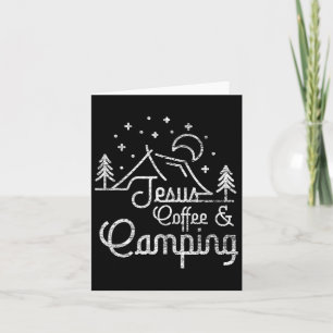 Carte Camping Café Camper Camp Lover Christian Jesus