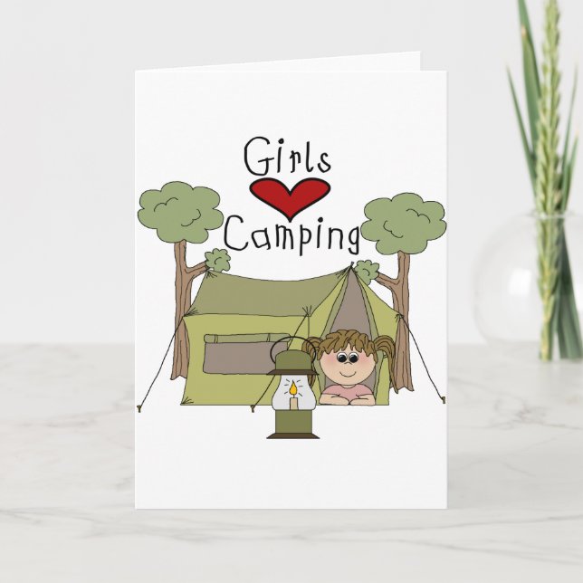 Carte Camping d'amour de filles (Devant)