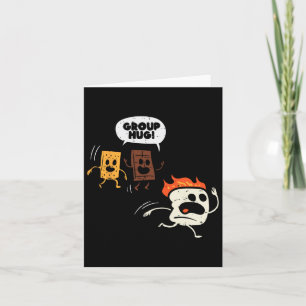 Carte Camping Groupe Hug Smores Funny Marshmallow Hommes