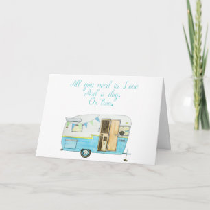 Carte Camping Trailer Valentine's Day Card