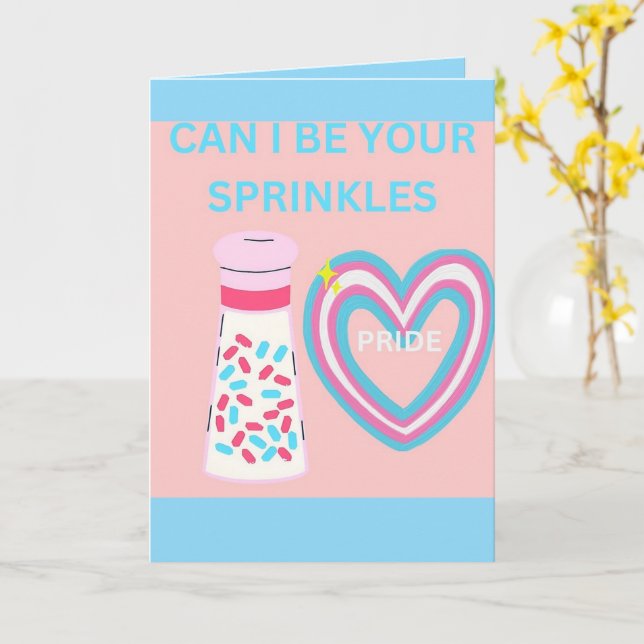 Carte Can i be your sprinkles (Fleur jaune)