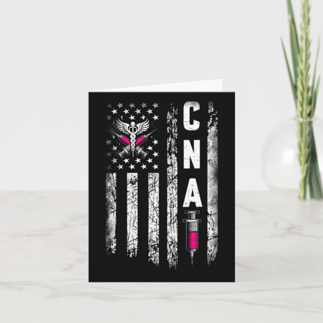 Carte Cana - American Flag Juillet 4 Infirmière certifié (Devant)