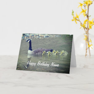 Carte Canada Goose Mom Babies personnalisées Anniversair