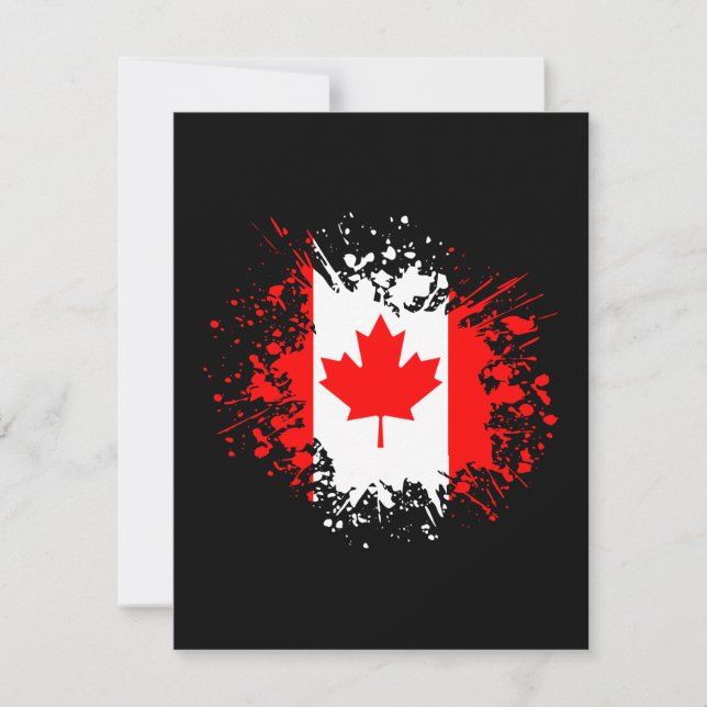 Carte Canada Souvenir Landmark, drapeau du Nord blanc Vo (Devant)