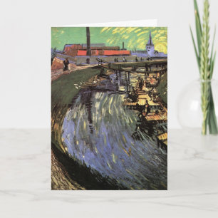 Carte Canal avec femmes Laver par Vincent van Gogh