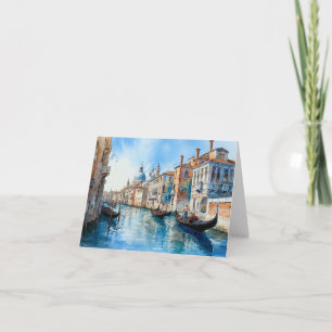 Carte Canal de Venise et peinture à l'aquarelle de la Go