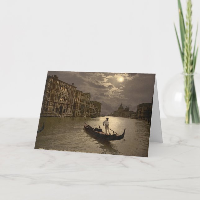 Carte Canal grand par le clair de lune II, Venise, (Devant)