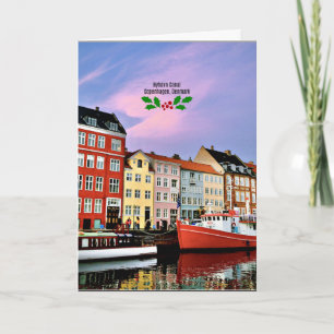Carte Canal Nyhavn, Copenhague, Danemark, Noël