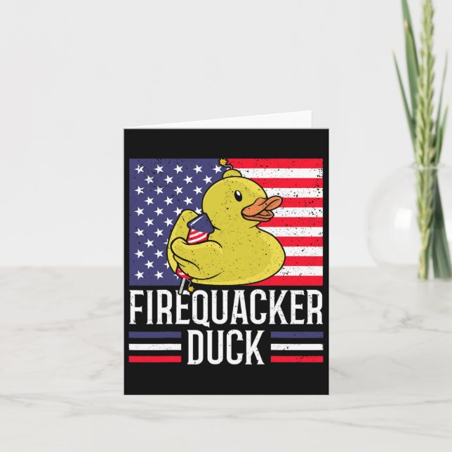 Carte Canard 4 juillet Firequacker Independe (Devant)