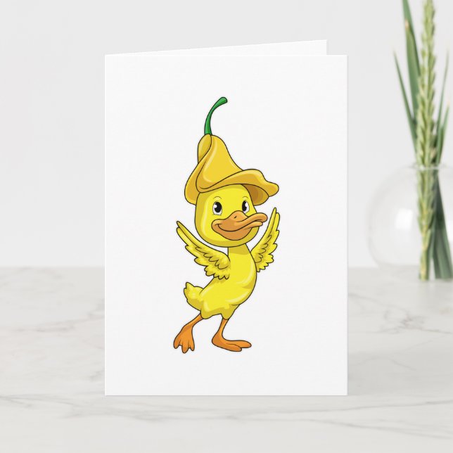 Carte Canard à calotte jaune (Devant)