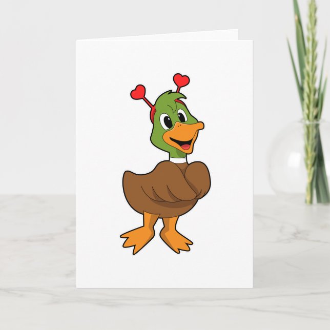 Carte Canard au Bandeau Cardiaque (Devant)