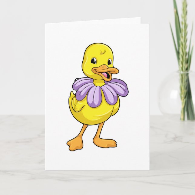Carte Canard avec Marguerite (Devant)