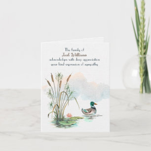 Carte Canard de Mallard dans les cattails Sympathie Merc
